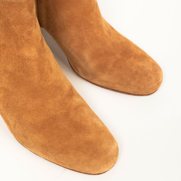 Saint Laurent Babies 70s Fringe Camel-Brown Suede Boots - Picture 6 of 11